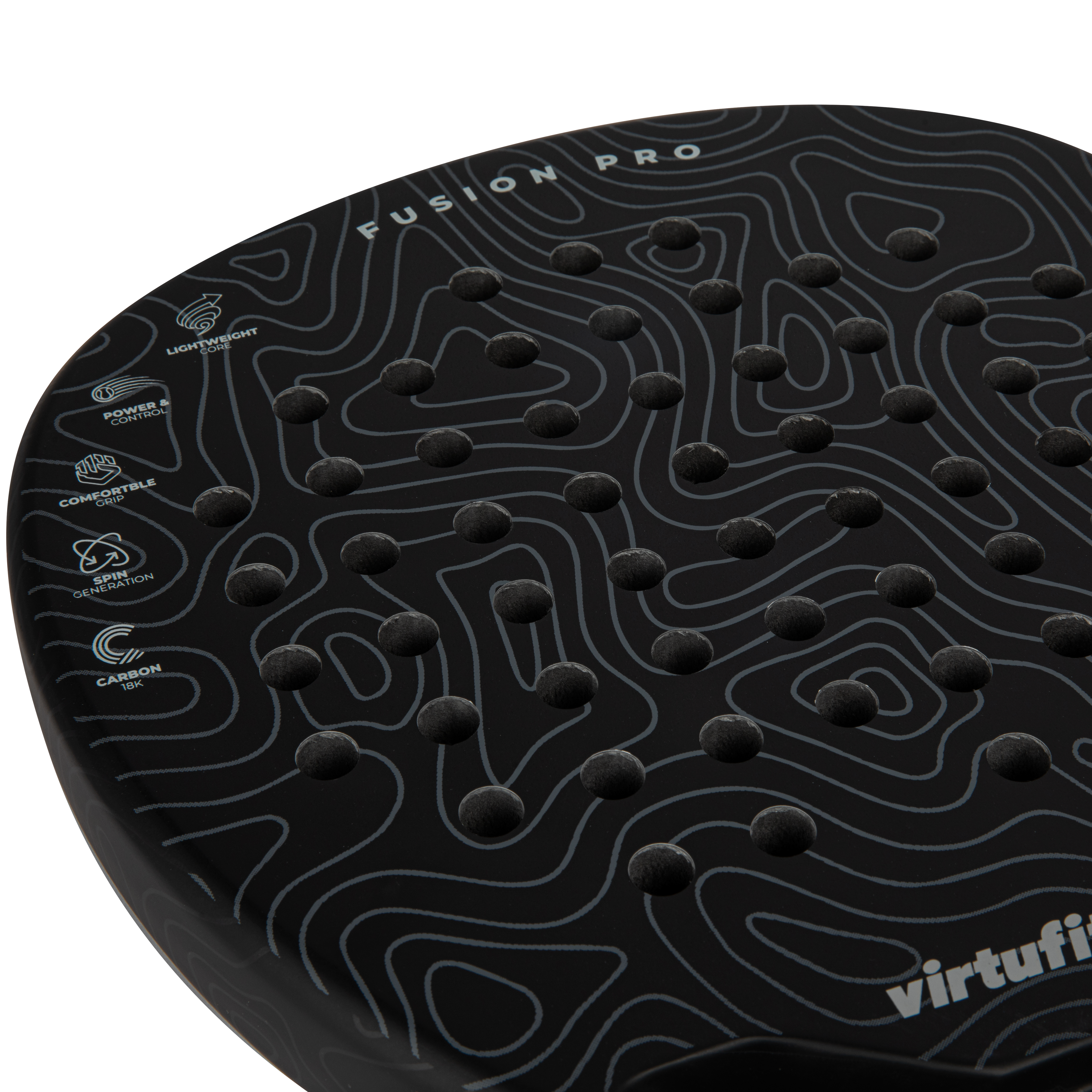VirtuFit Fusion Pro Padel Racket - Zwart - Grijs