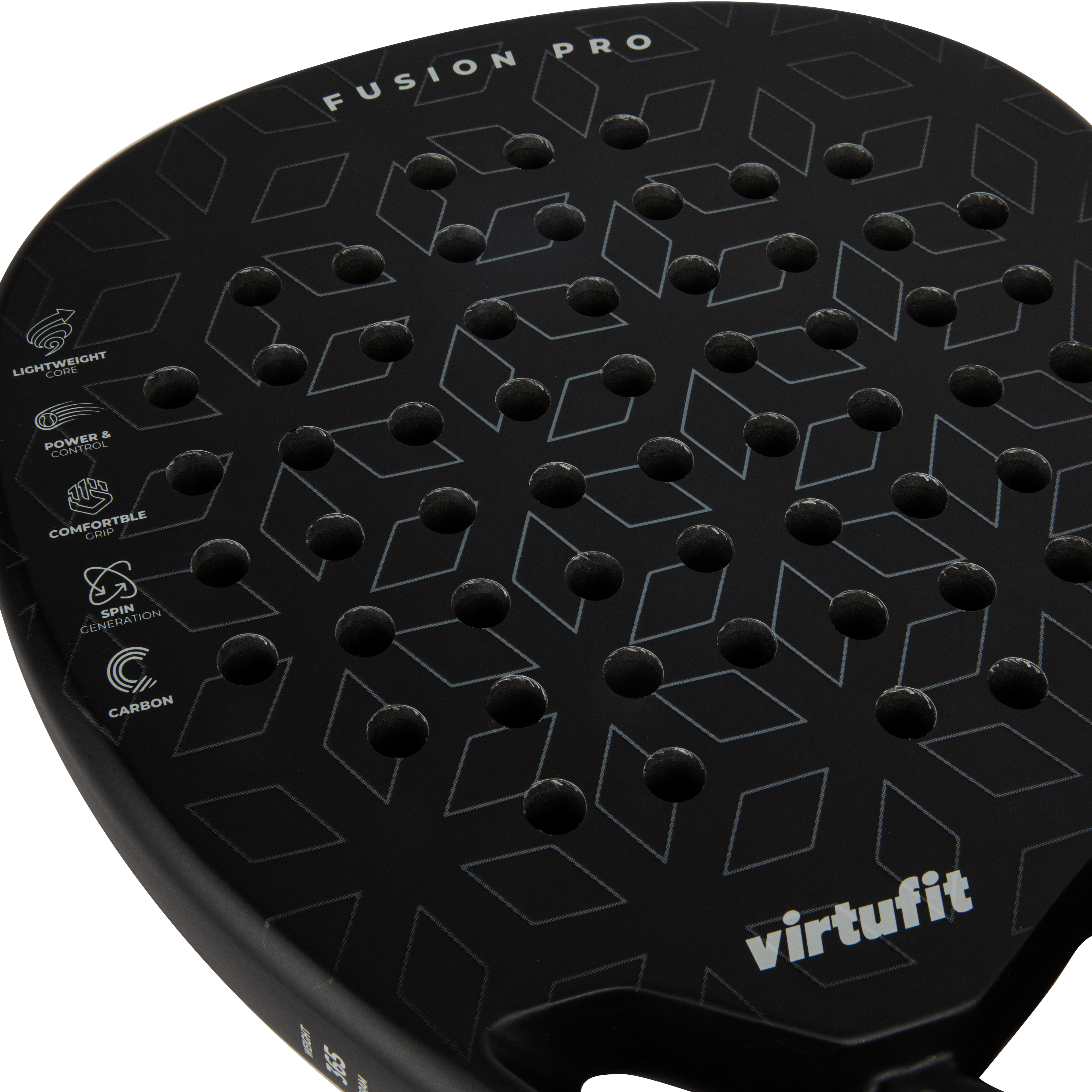 VirtuFit Fusion Pro Padel Racket - Zwart - Silver