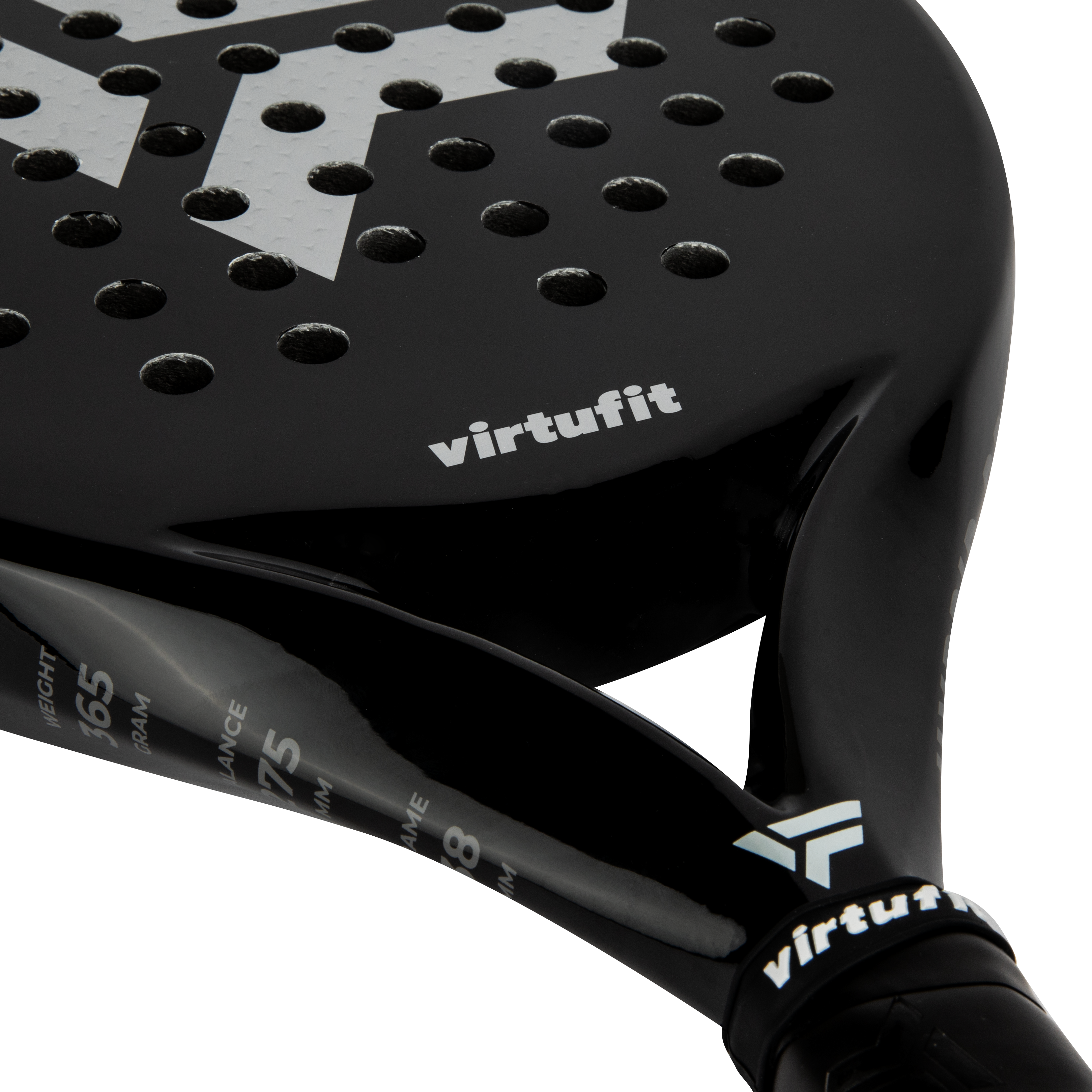 VirtuFit Hybrid Padel Racket - Zwart - Silver