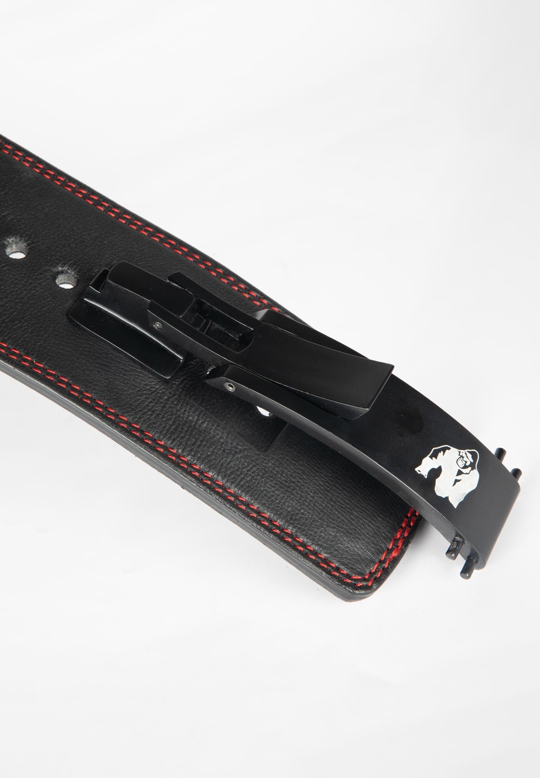 Gorilla Wear Halterriem - 4 Inch Premium Leather Lever Belt - Zwart