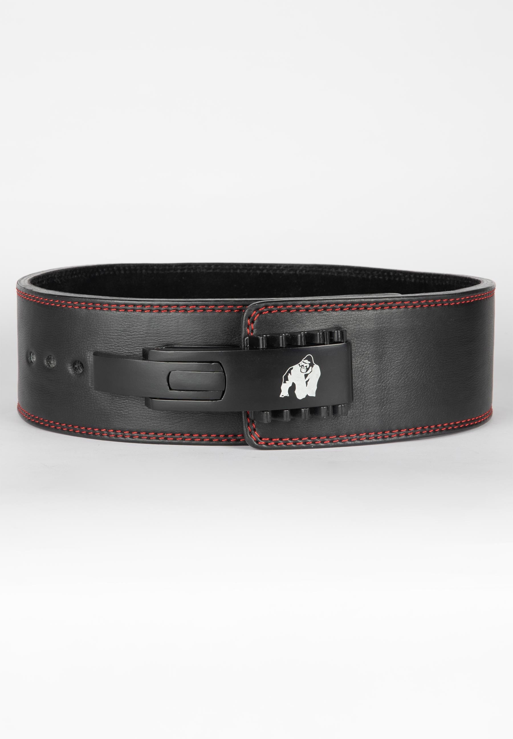 Gorilla Wear Halterriem - 4 Inch Premium Leather Lever Belt - Zwart