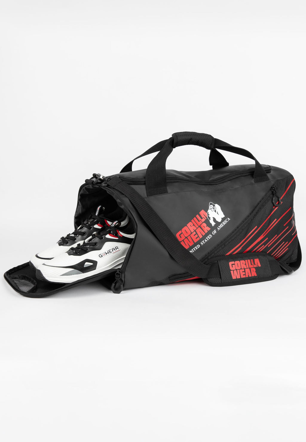 Gorilla Wear Ohio Gym Bag - Sporttas - Zwart/Rood