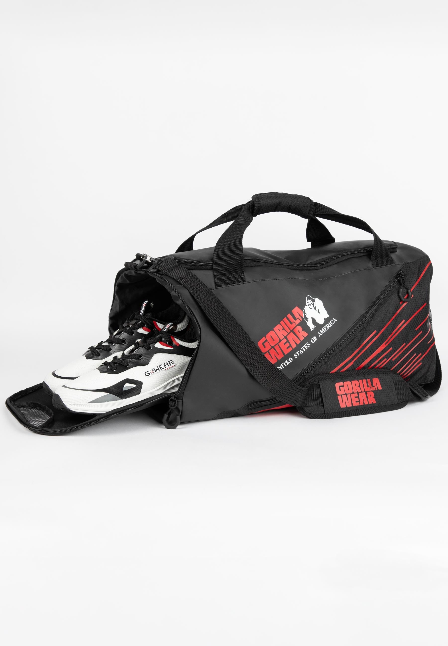 Gorilla Wear Ohio Gym Bag - Sporttas - Zwart/Rood