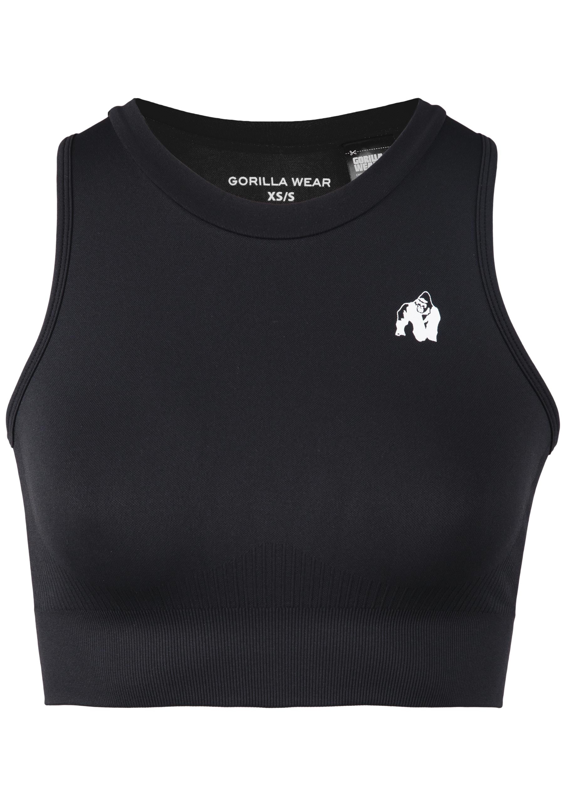 Gorilla Wear Olivia Seamless Crop Top - Zwart