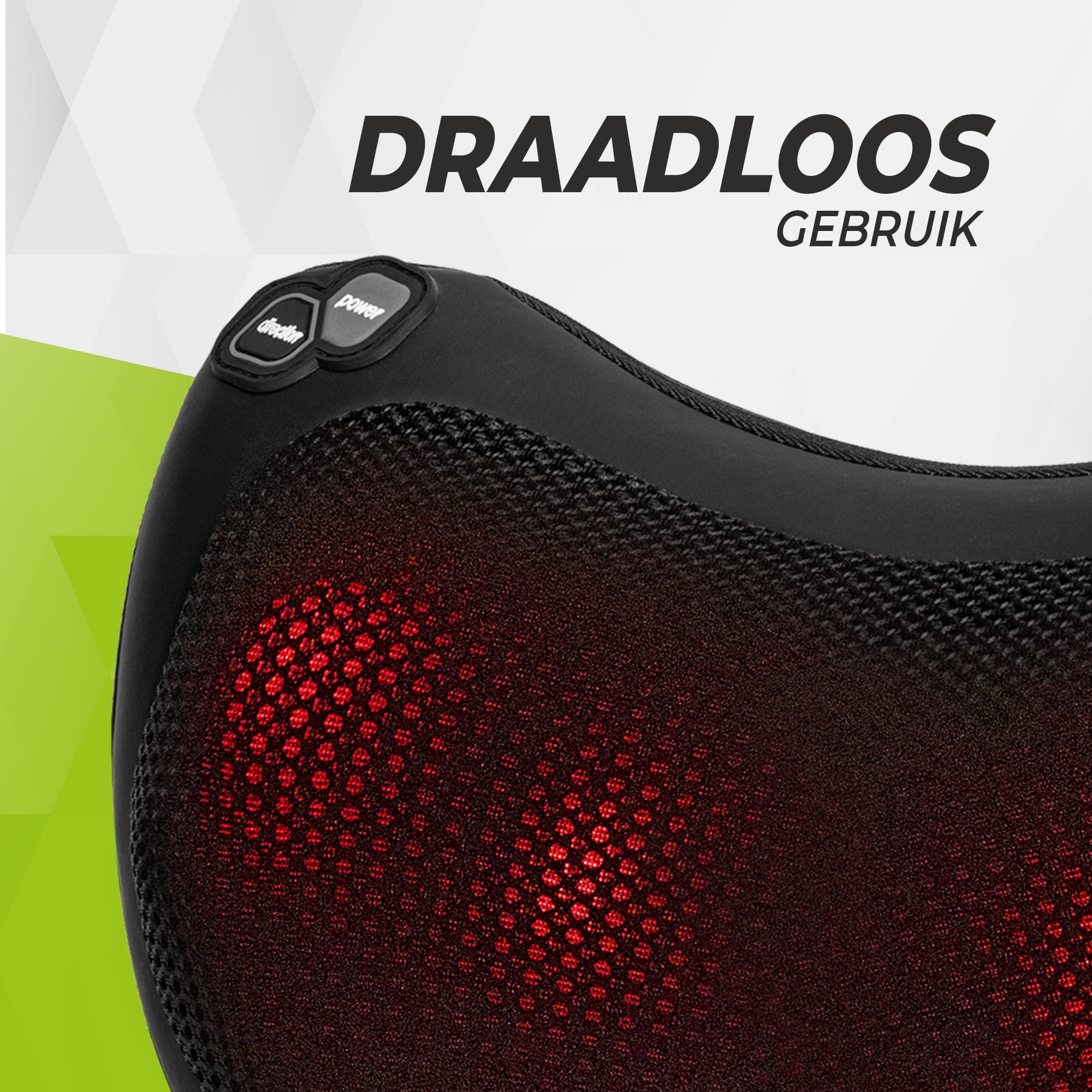 VirtuFit Draadloos Massagekussen Pro - Incl. Warmtefunctie