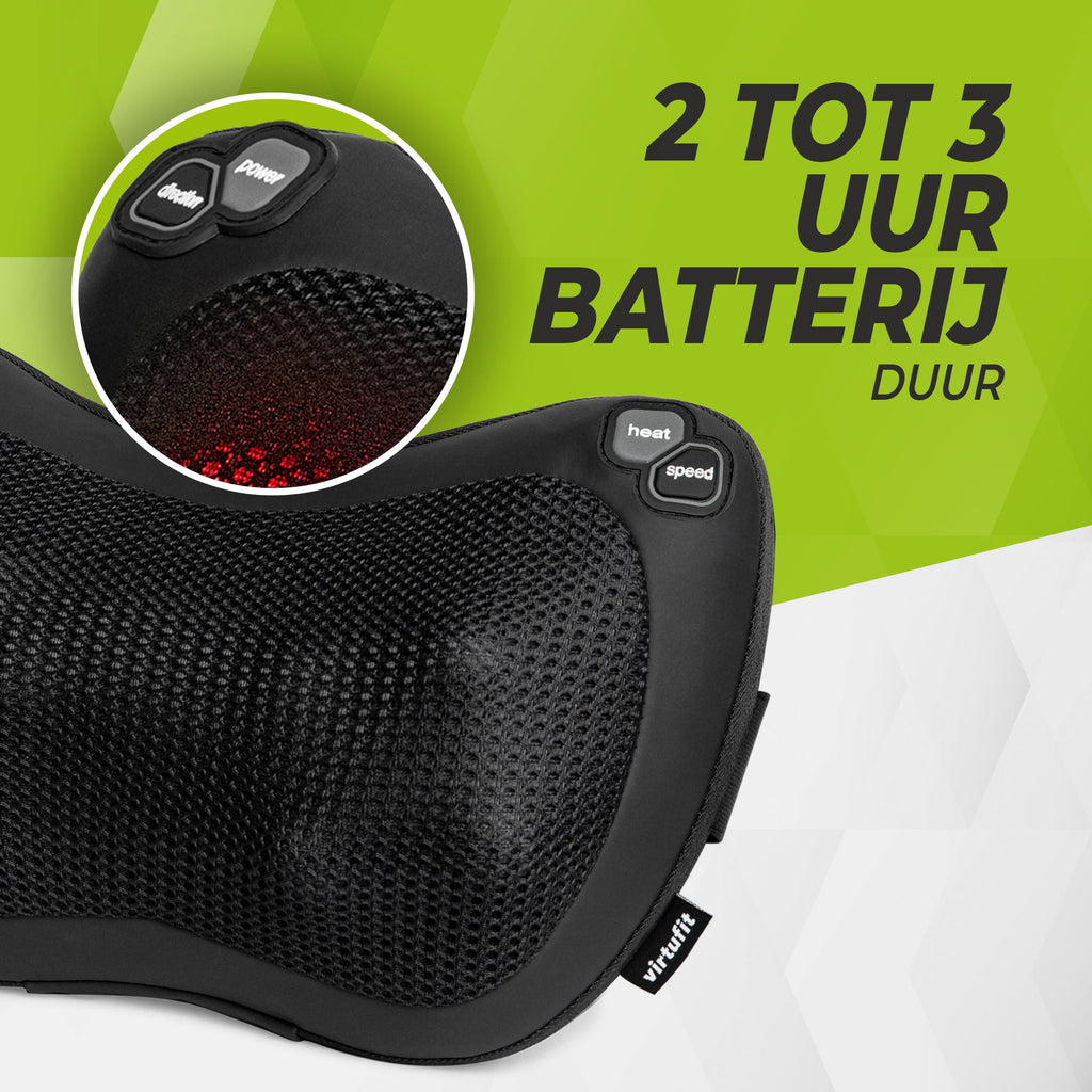 VirtuFit Draadloos Massagekussen Pro - Incl. Warmtefunctie