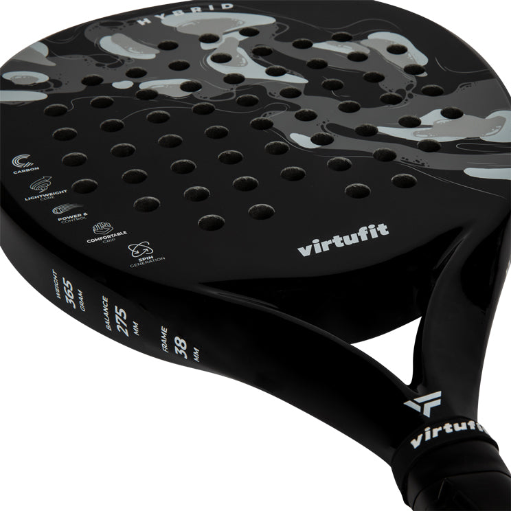 VirtuFit Hybrid Padel Racket - Zwart - Grijs