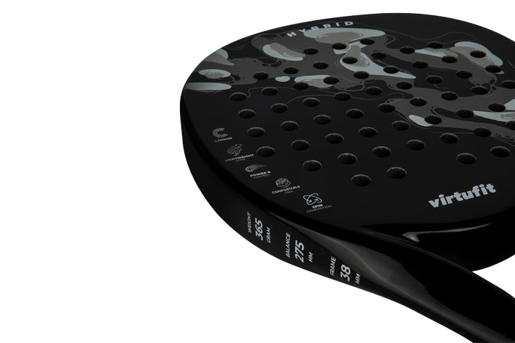 VirtuFit Hybrid Padel Set - Zwart - Grijs