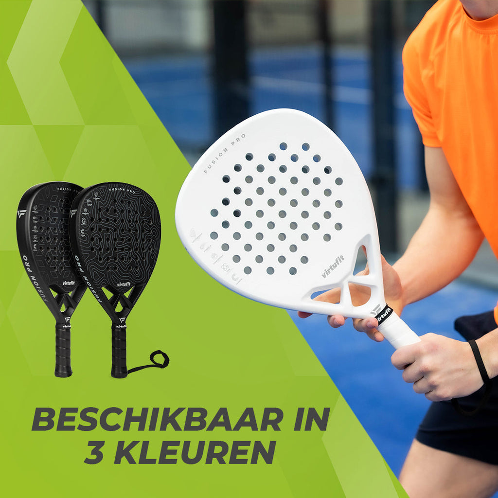 VirtuFit Fusion Pro Padel Racket - Zwart - Grijs - Tweedekans
