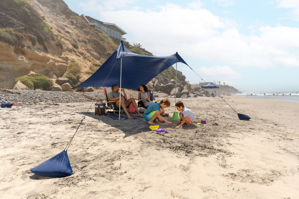 Sport-Brella Solbreeze Zonnescherm - Open Strandtent - Blauw