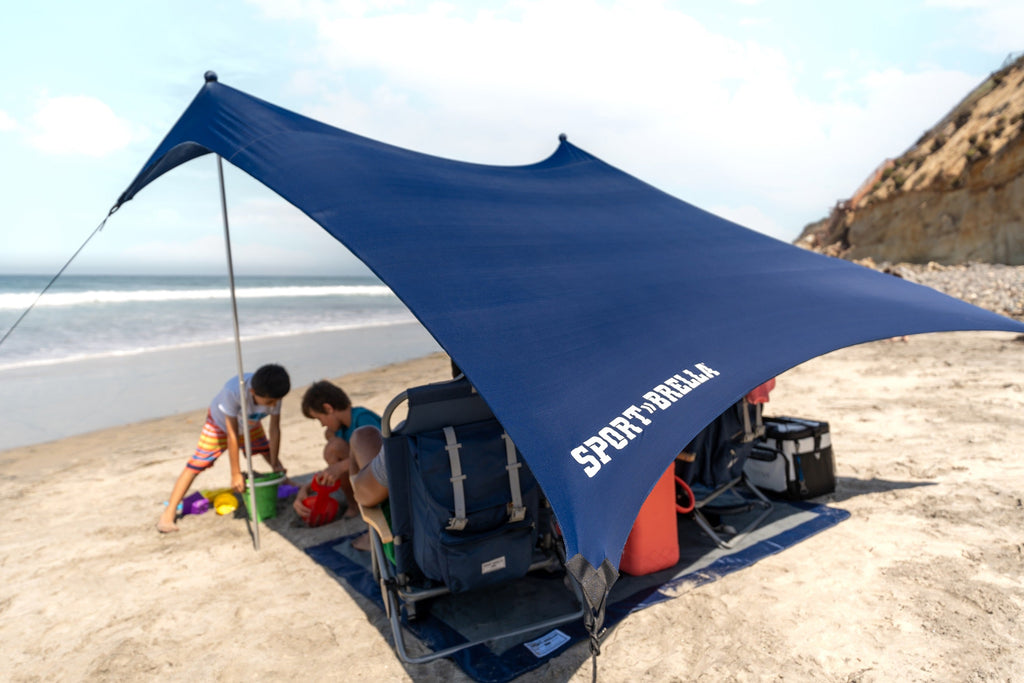 Sport-Brella Solbreeze Zonnescherm - Open Strandtent - Blauw