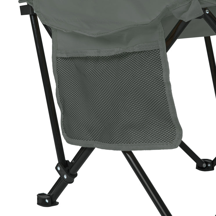 VirtuFit Campingstoel opvouwbaar met voetsteun - Strandstoel - Grijs