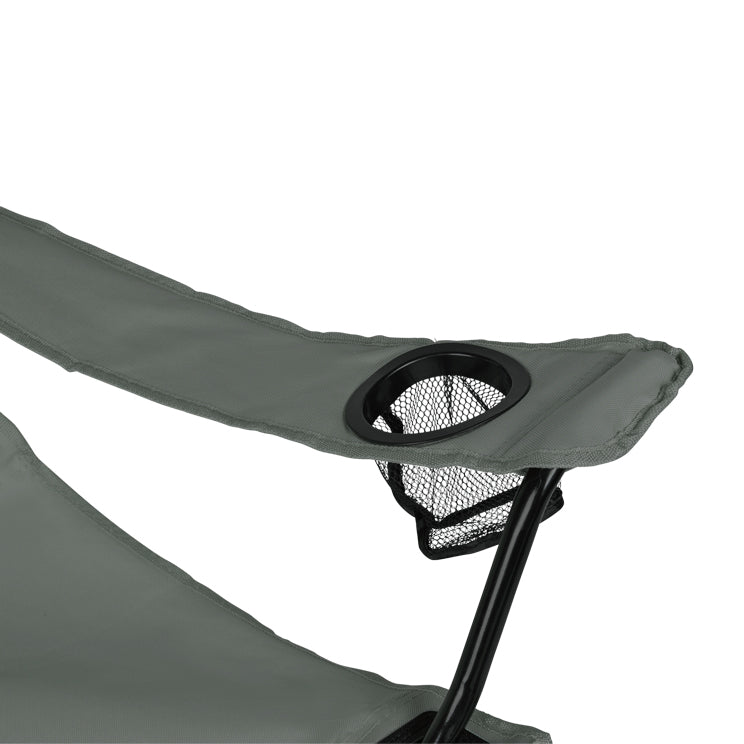 VirtuFit Campingstoel opvouwbaar met voetsteun - Strandstoel - Grijs