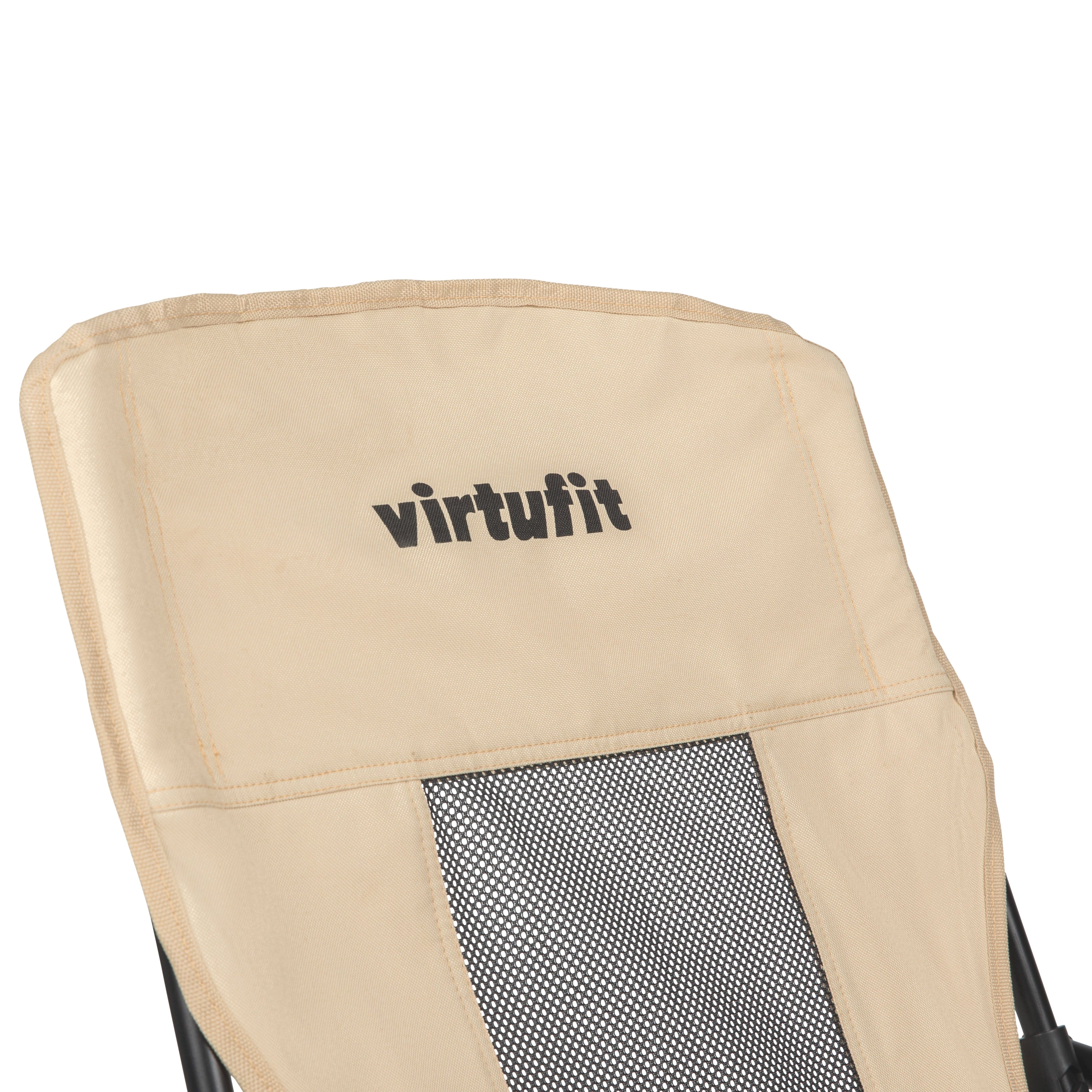 VirtuFit Strandstoel opvouwbaar - Campingstoel - Beige