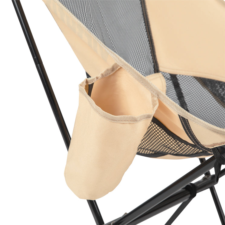 VirtuFit Camping Stoel Compact - Strandstoel - Opvouwbaar - Beige