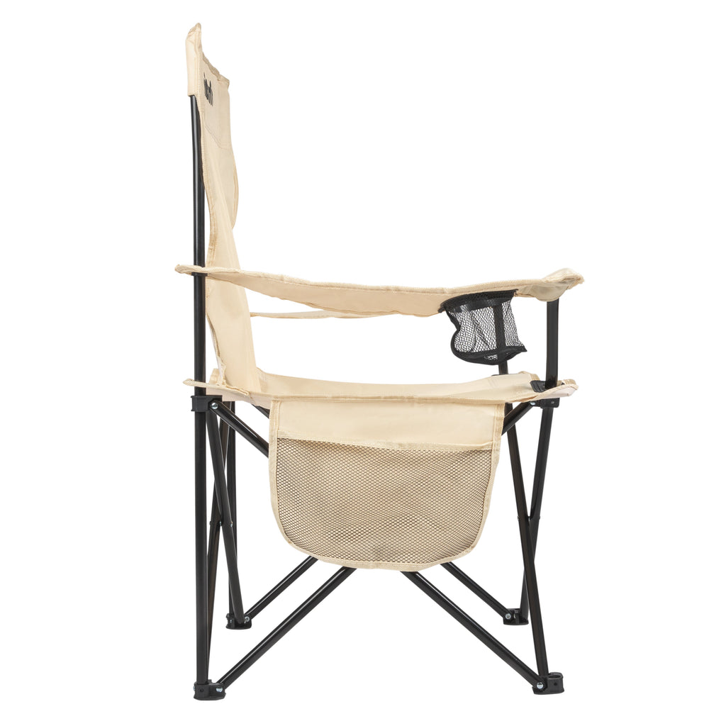 VirtuFit Opvouwbare Camping Stoel - Strandstoel - Beige