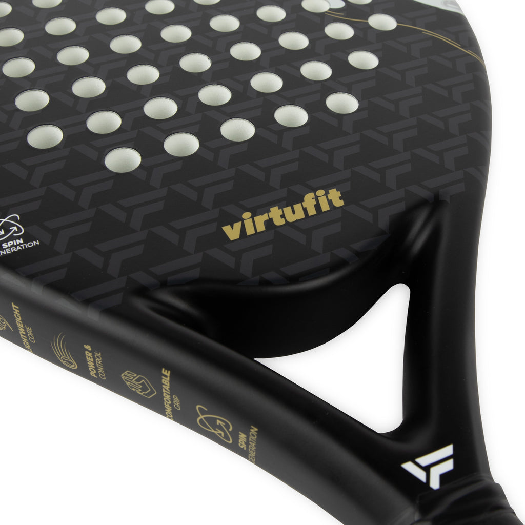 VirtuFit Precision Pro Padel Racket - Zwart - Goud