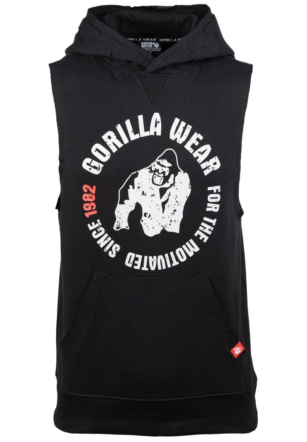 Gorilla Wear Marshall Mouwloze Hoodie - Zwart