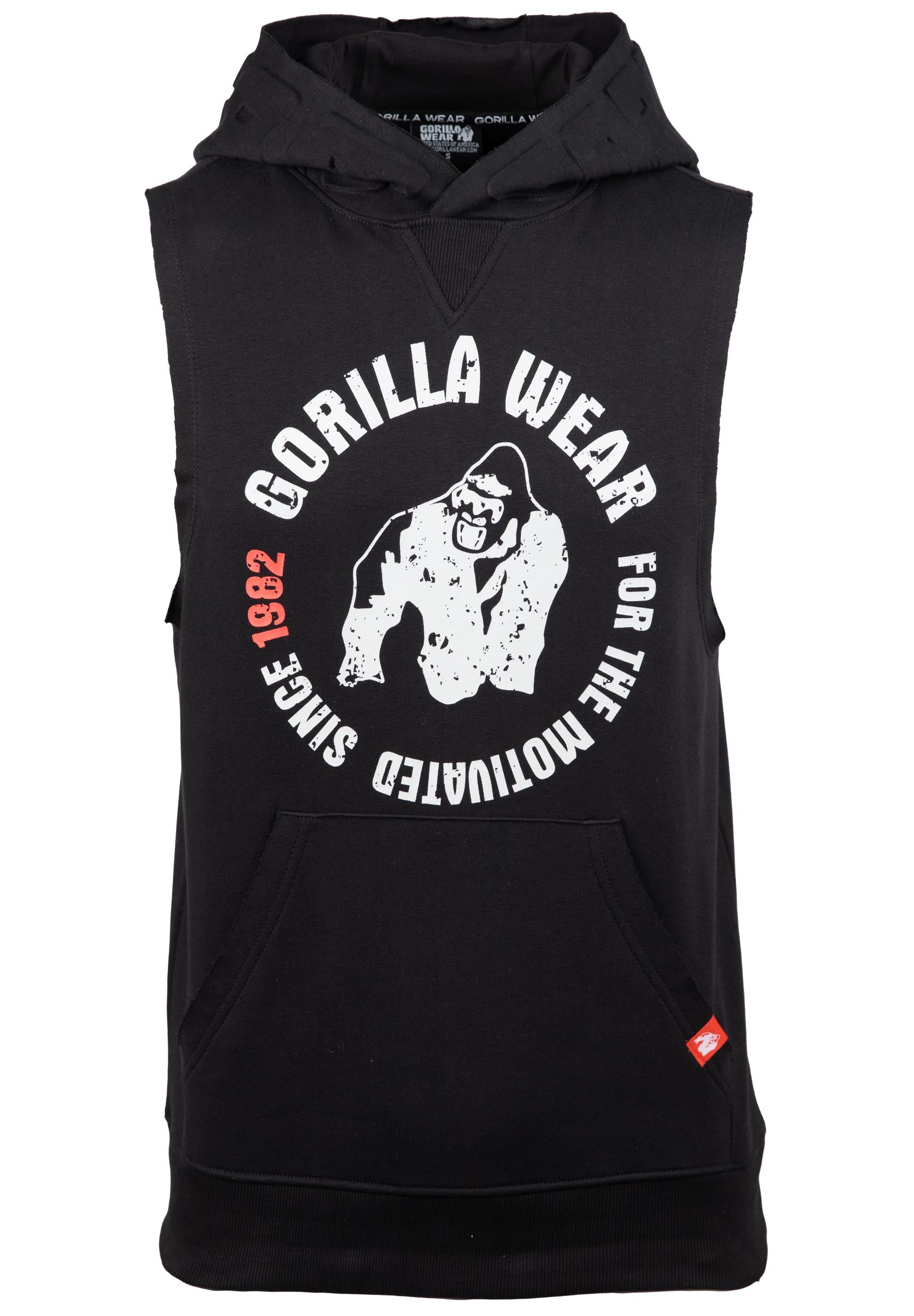 Gorilla Wear Marshall Mouwloze Hoodie - Zwart