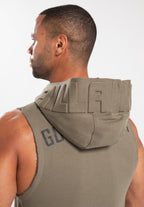 Gorilla Wear Marshall Mouwloze Hoodie - Legergroen