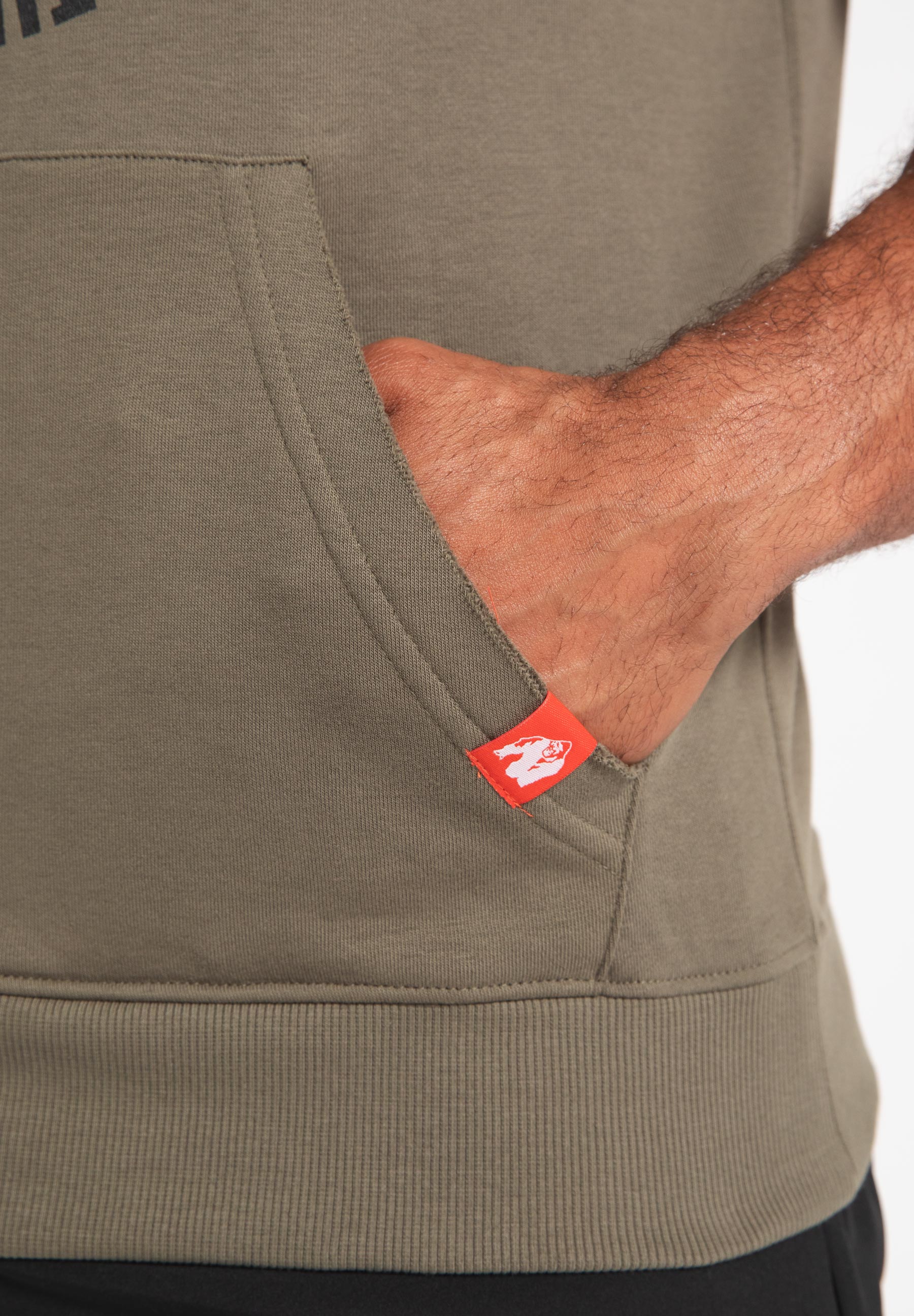 Gorilla Wear Marshall Mouwloze Hoodie - Legergroen