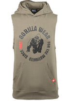 Gorilla Wear Marshall Mouwloze Hoodie - Legergroen