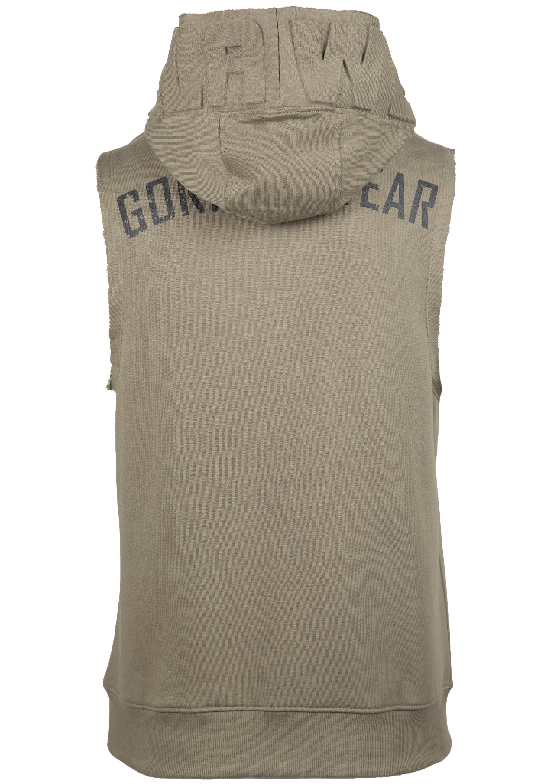 Gorilla Wear Marshall Mouwloze Hoodie - Legergroen