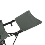 VirtuFit Opvouwbare Camping Stoel met Voetsteun - Strandstoel - Grijs - Tweedekans