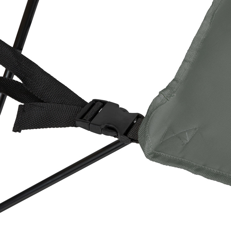 VirtuFit Opvouwbare Camping Stoel met Voetsteun - Strandstoel - Grijs - Tweedekans