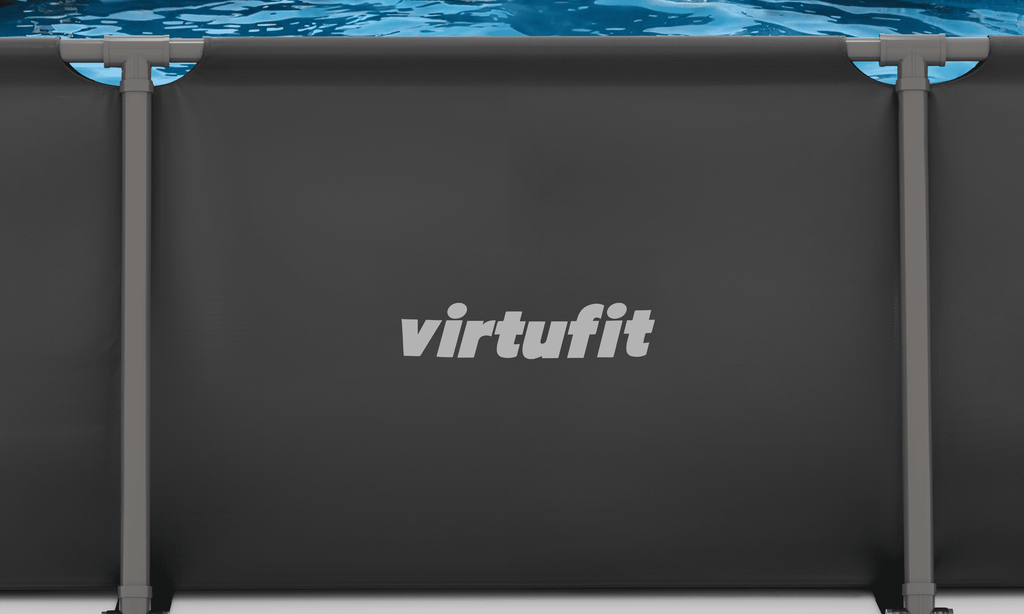 VirtuFit Rechthoekig Zwembad - 300 x 210 x 66 cm - Compleet Pakket - Antraciet