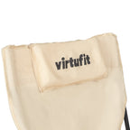 VirtuFit Opvouwbare Camping Stoel met Voetsteun - Strandstoel - Beige - Tweedekans