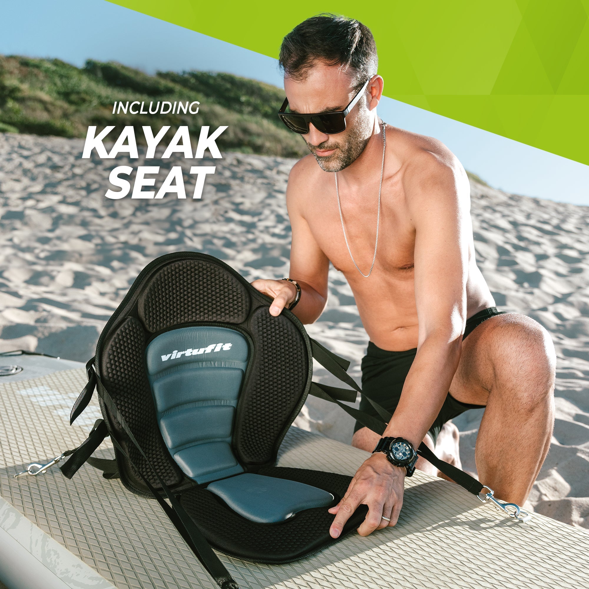 VirtuFit Supboard Cruiser 305 - Sand Beige - Met Kajak zitje, accessoires en draagtas - Tweedekans