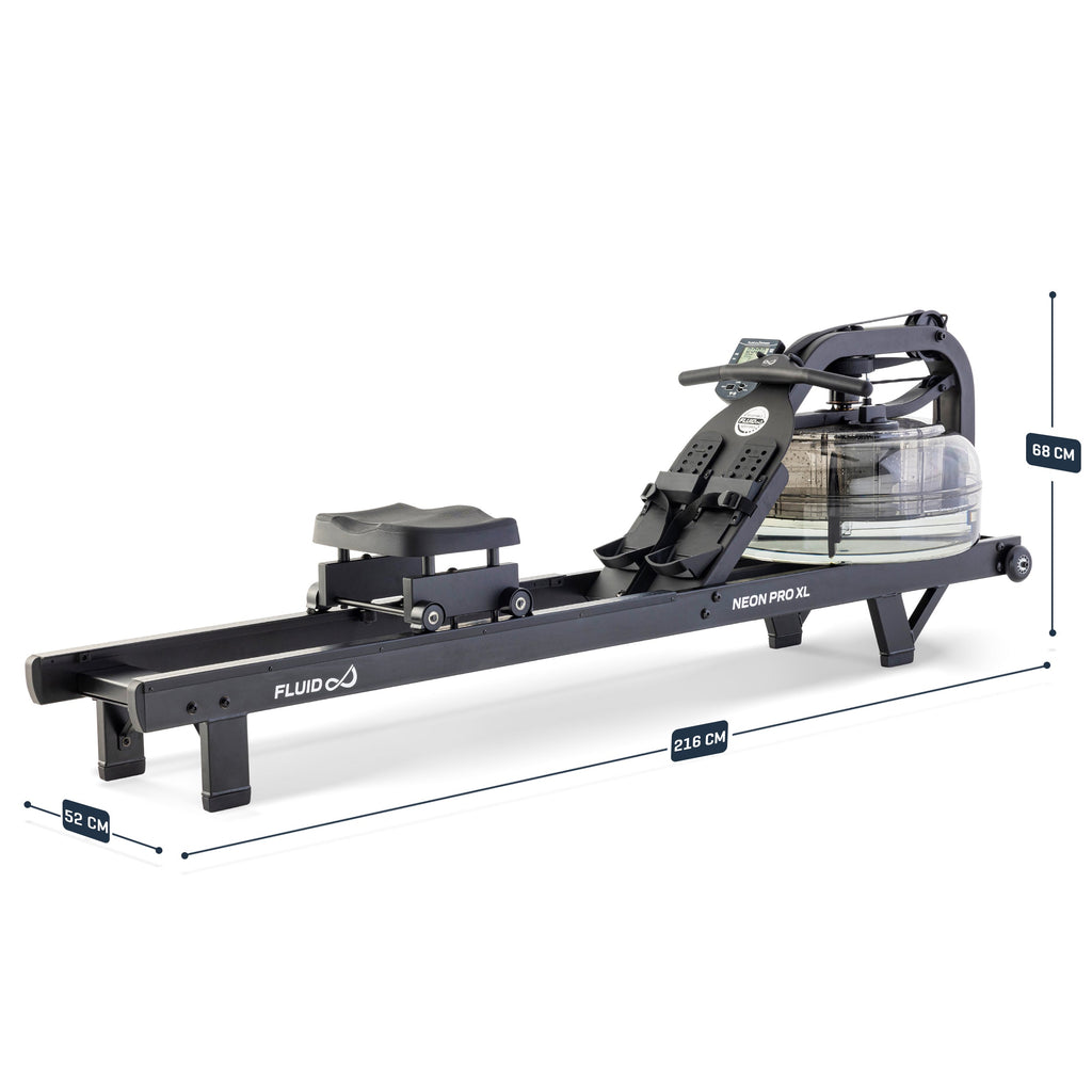 Fluid Rower Neon Pro XL Roeitrainer - Mat Zwart