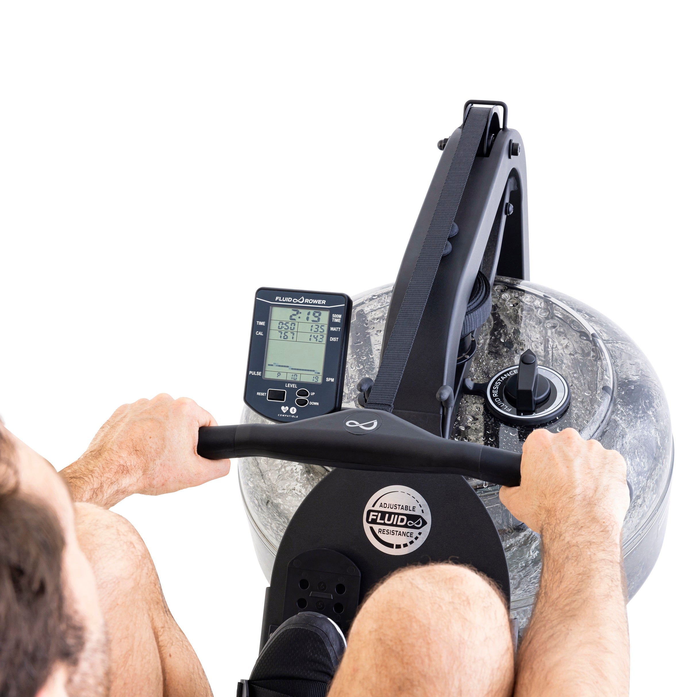 Fluid Rower Neon Pro XL Roeitrainer - Mat Zwart