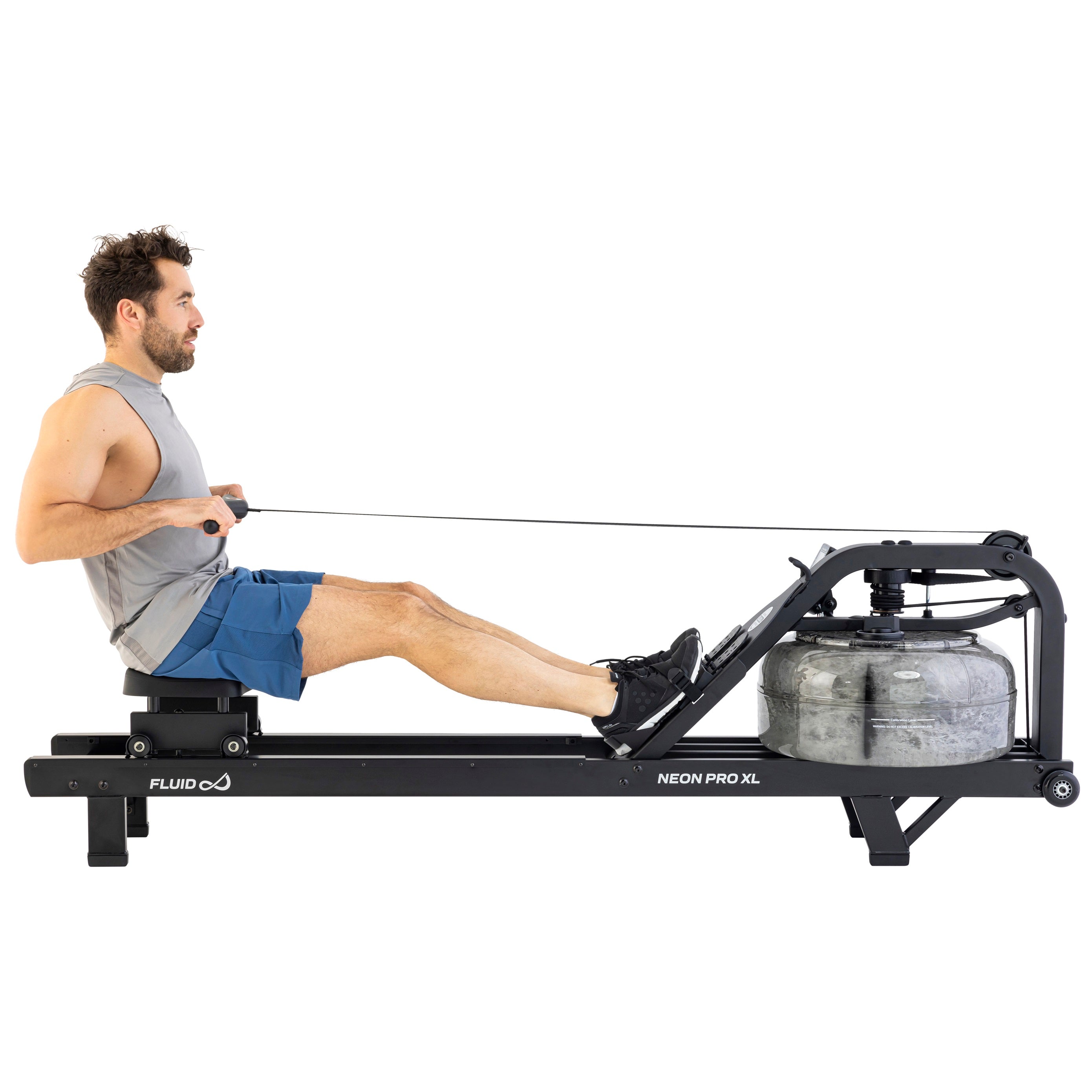 Fluid Rower Neon Pro XL Roeitrainer - Mat Zwart