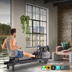 Fluid Rower Neon Pro XL Roeitrainer - Mat Zwart