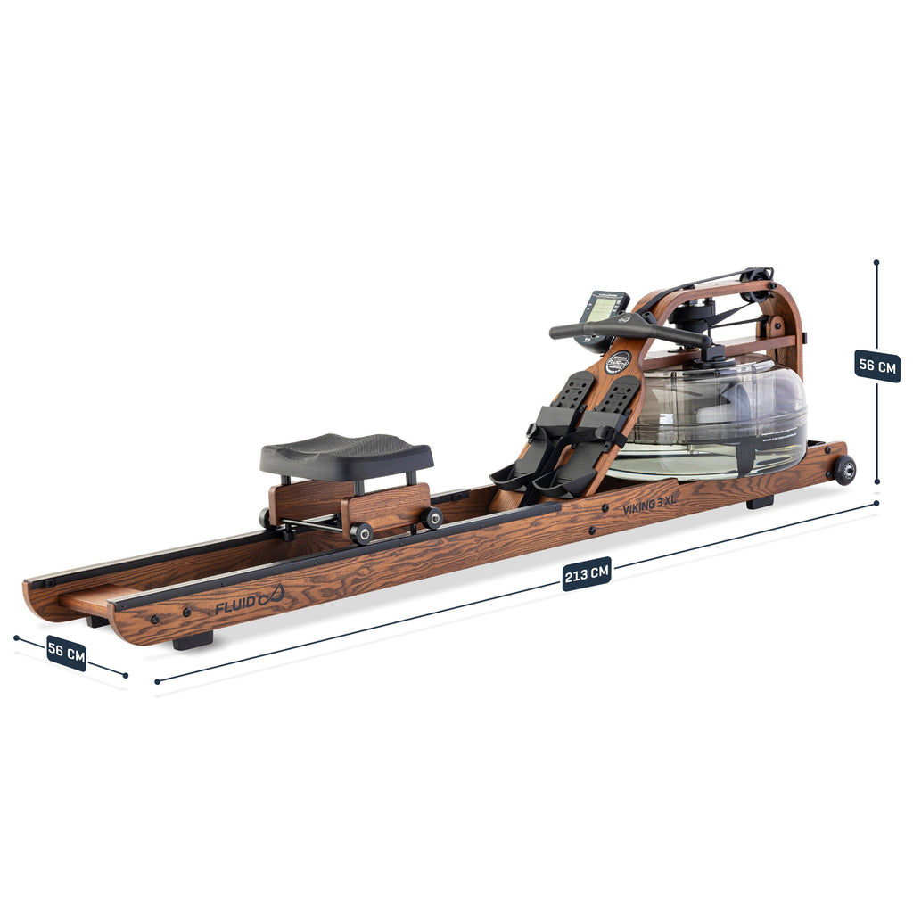 Fluid Rower Viking 3 XL Roeitrainer - Walnoot