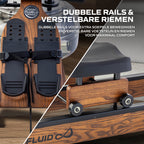 Fluid Rower Viking 3 XL Roeitrainer - Walnoot
