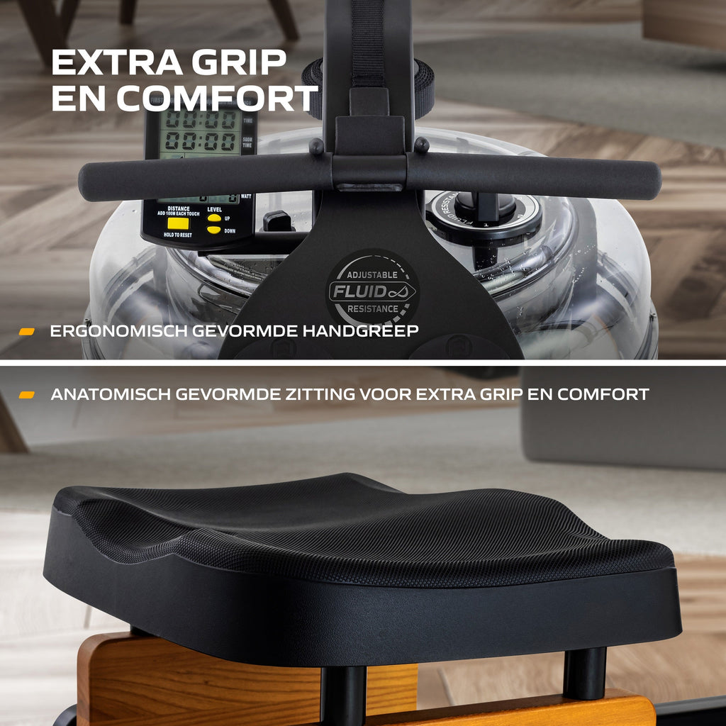 Fluid Rower Apollo Plus Roeitrainer - Licht Eiken