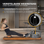 Fluid Rower Apollo Pro XL Roeitrainer - Donker Eiken
