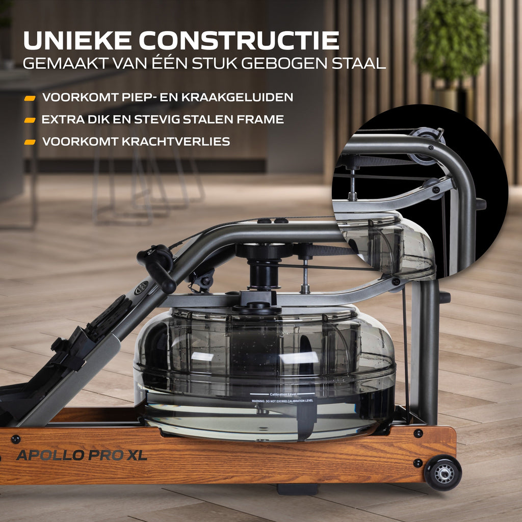 Fluid Rower Apollo Pro XL Roeitrainer - Donker Eiken