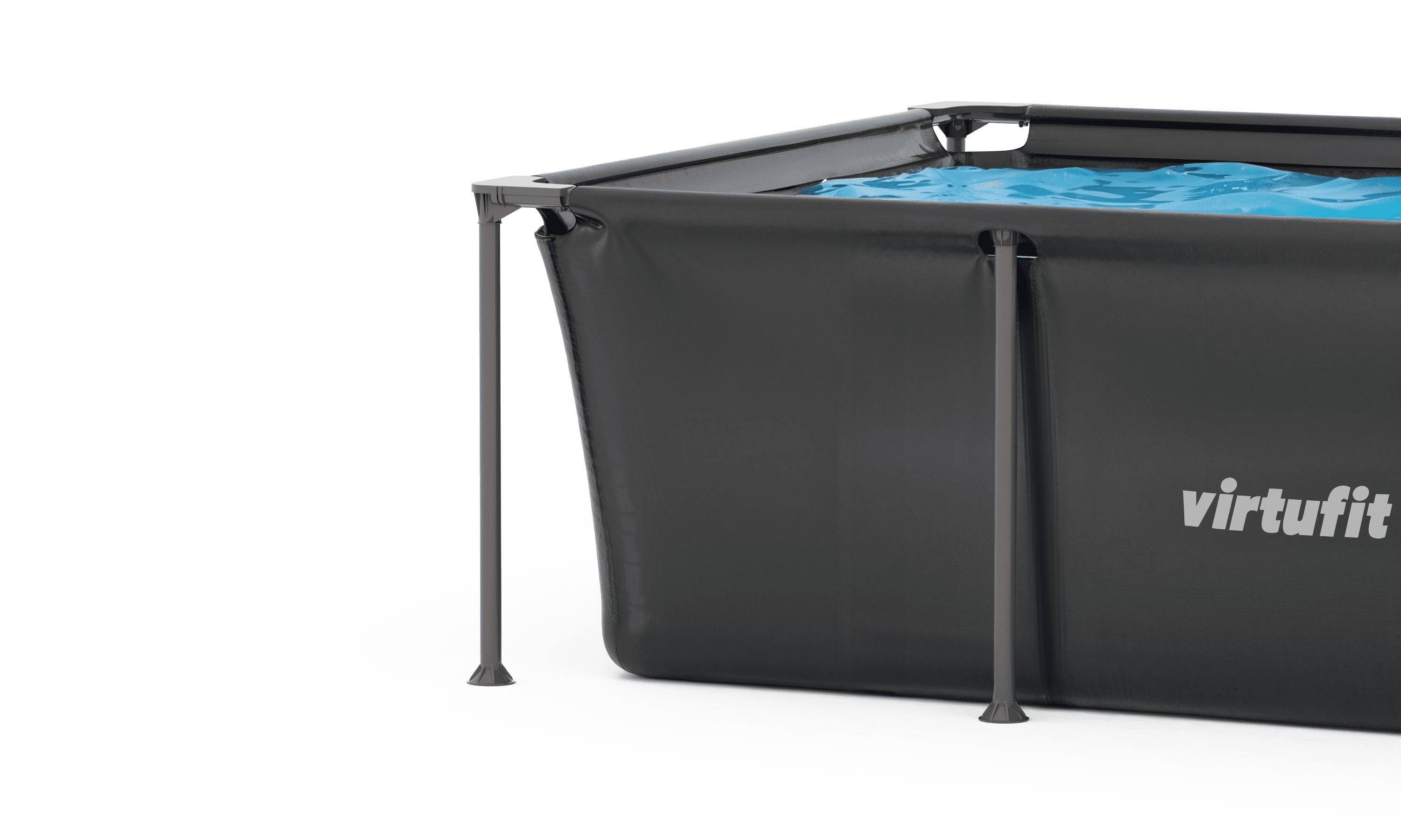 VirtuFit Rechthoekig Zwembad - 260 x 180 cm - Inclusief Filterpomp - Tweedekans - Afbeelding 5