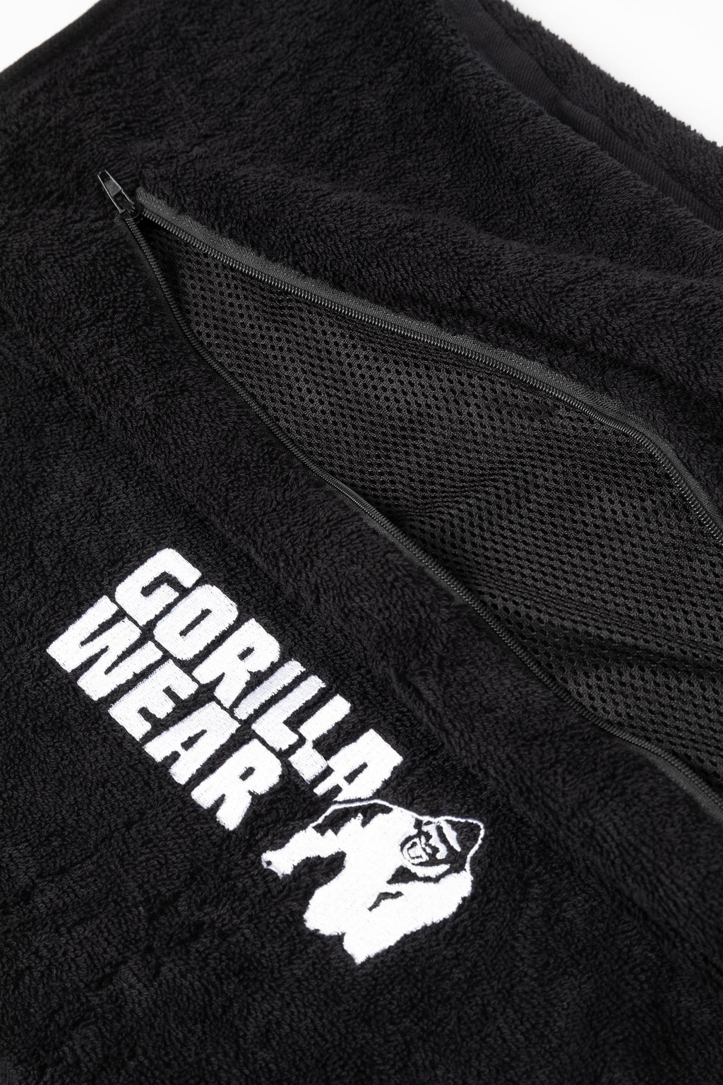 Gorilla Wear Zip Pocket Handdoek - Zwart