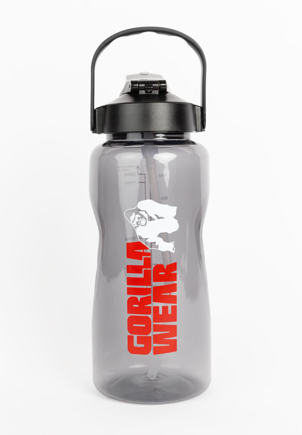 Gorilla Wear Waterfles met Sleeve - Zwart - 2 L