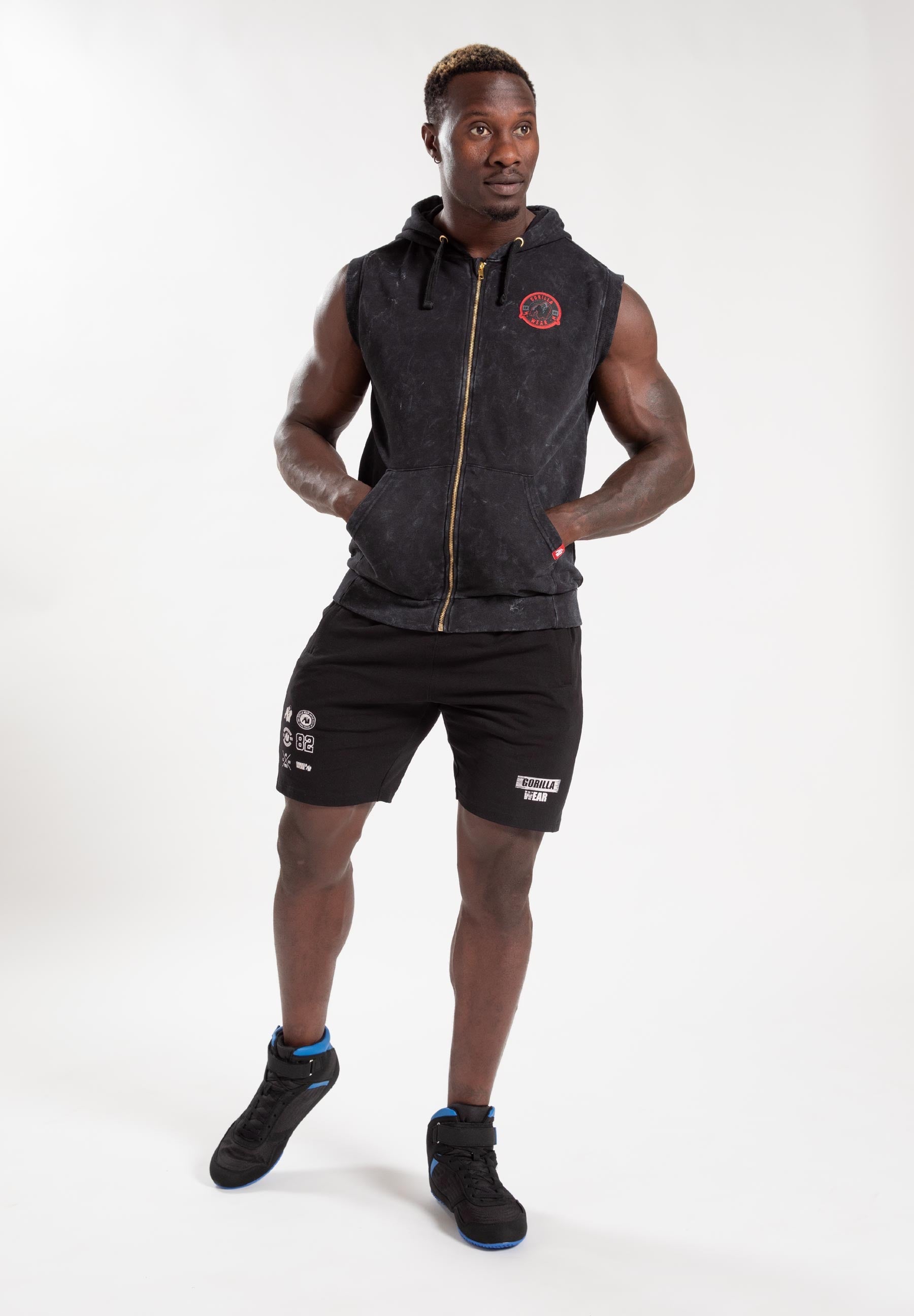 Gorilla Wear Silverdale Mouwloos Vest met Capuchon - Zwart