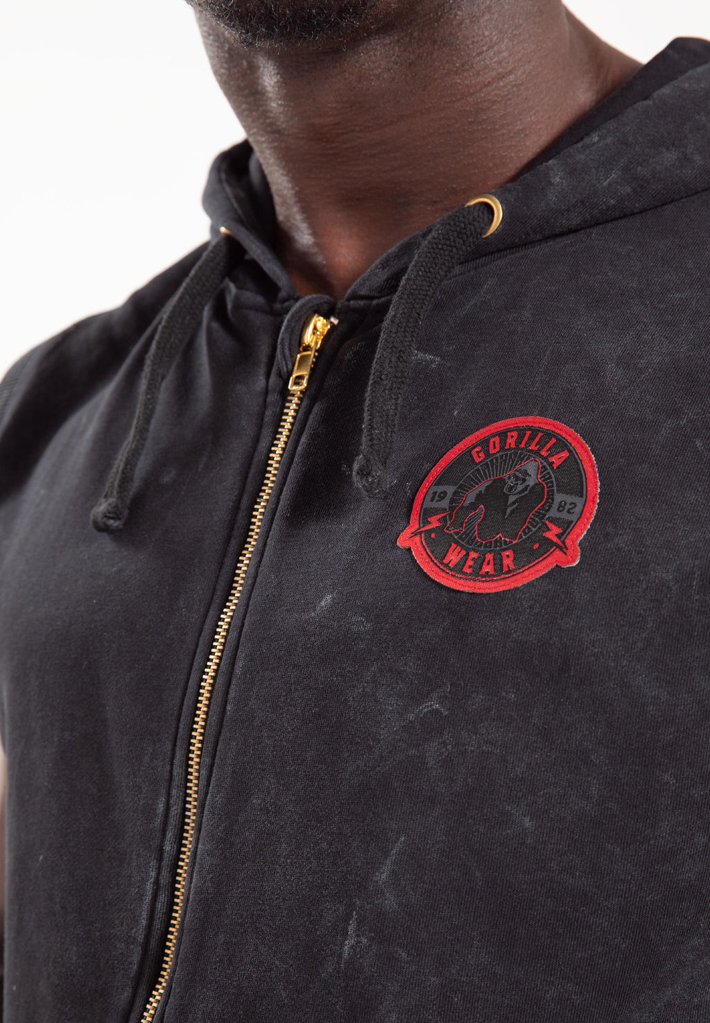 Gorilla Wear Silverdale Mouwloos Vest met Capuchon - Zwart