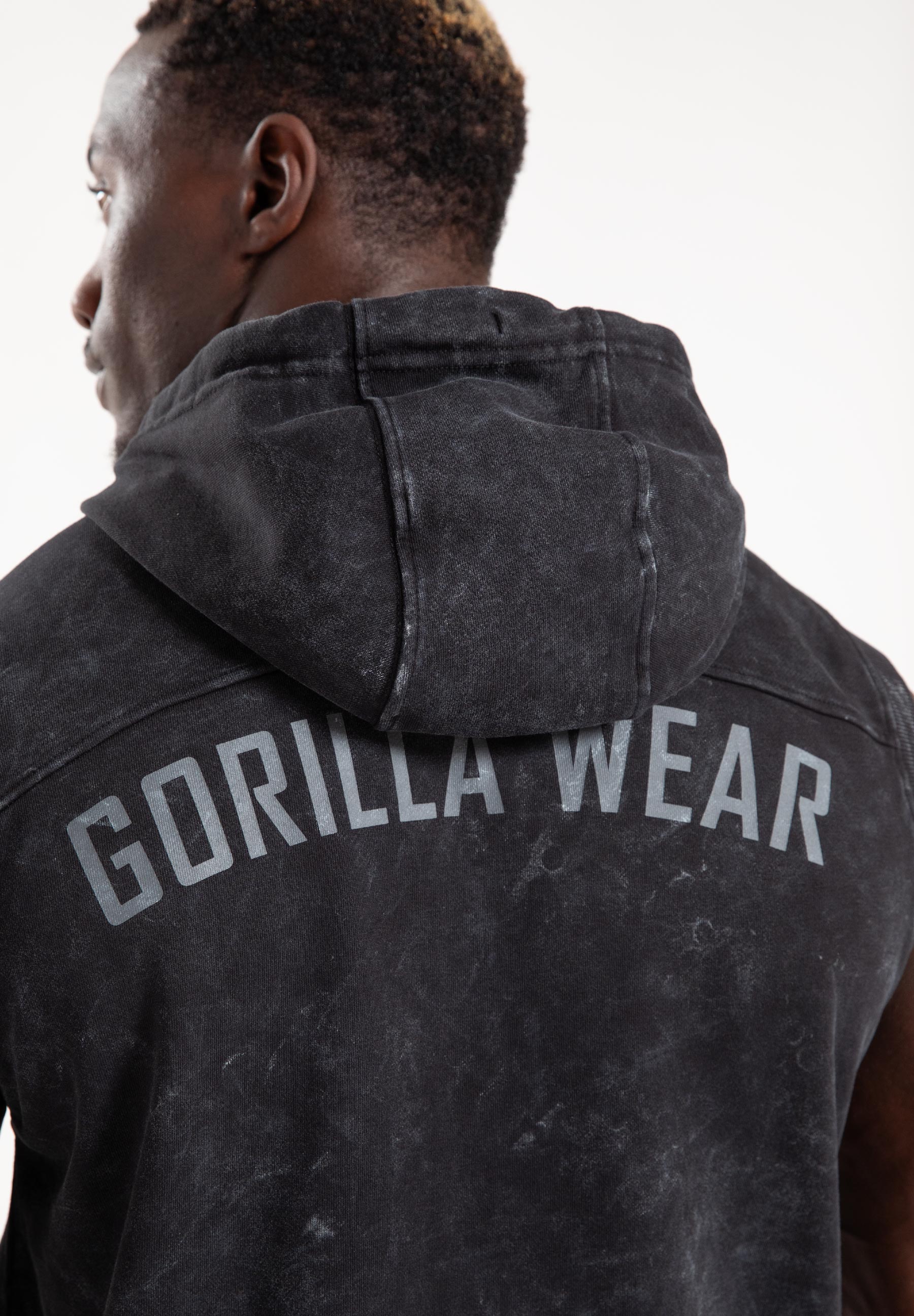 Gorilla Wear Silverdale Mouwloos Vest met Capuchon - Zwart