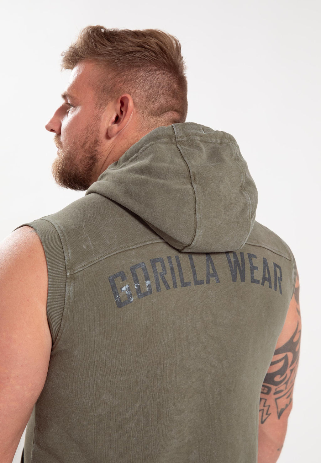 Gorilla Wear Silverdale Mouwloos Vest met Capuchon - Legergroen