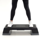 Muscle Power Verstelbare Aerobic Step - Monoblok XXL - Zwart/Grijs