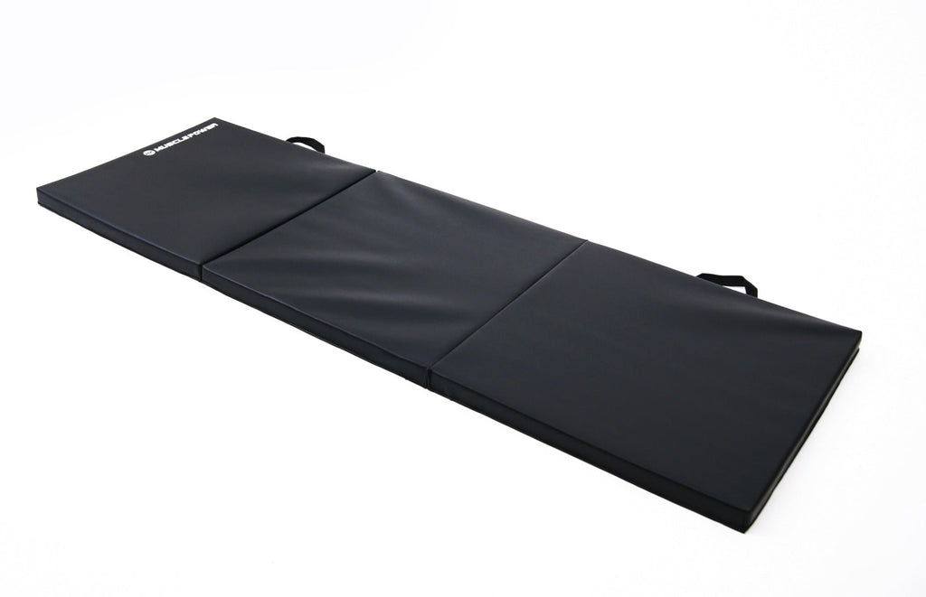 Muscle Power Tri-Fold Mat - Opvouwbare Yogamat - Zwart